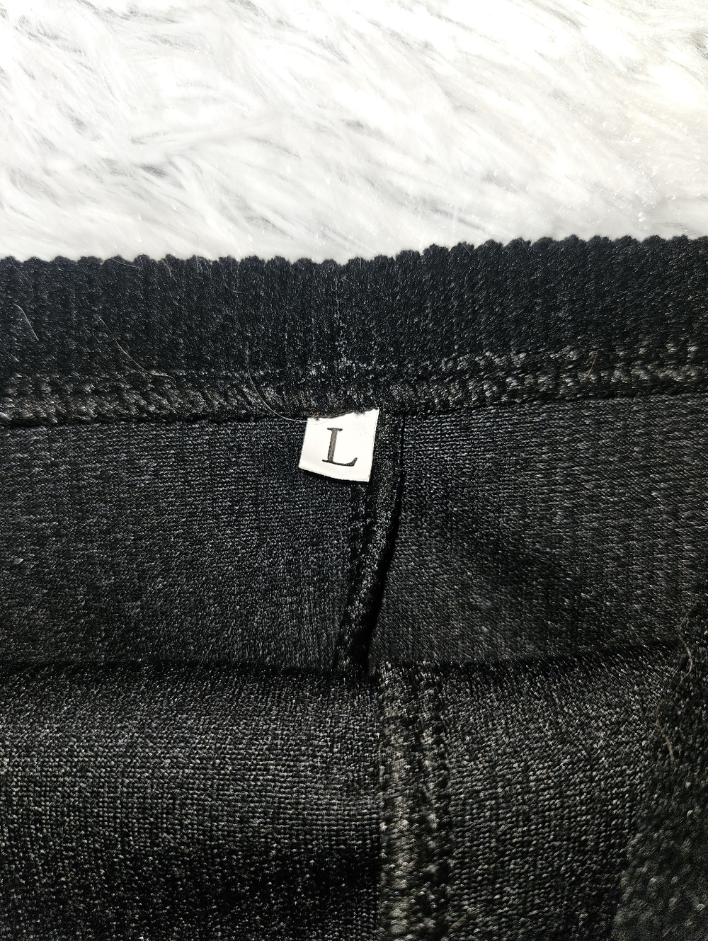 Black Corduroy Overall Dress | Adjustable Strap Pinafore Mini | Size Large - Picture 6 of 6
